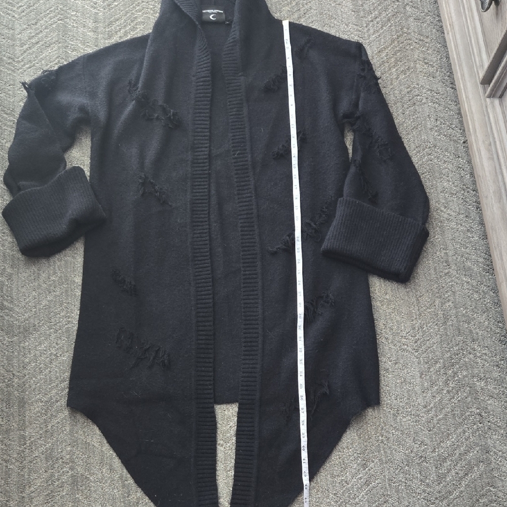 Killstar Black Hooded Shredded Cardigan - Picture 11 of 14